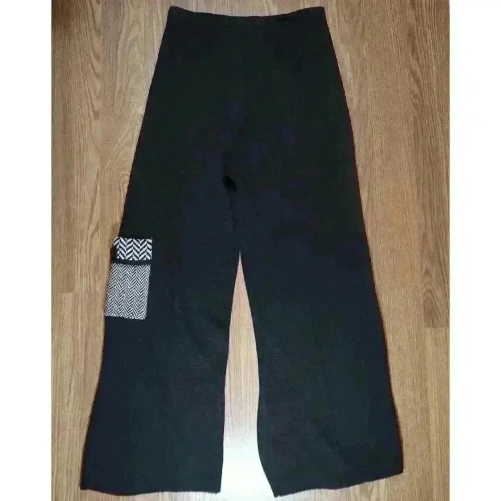 Roni Bis Women's Pull On Sweater Knit Pant with Leg Pocket, Size M - Picture 9 of 13